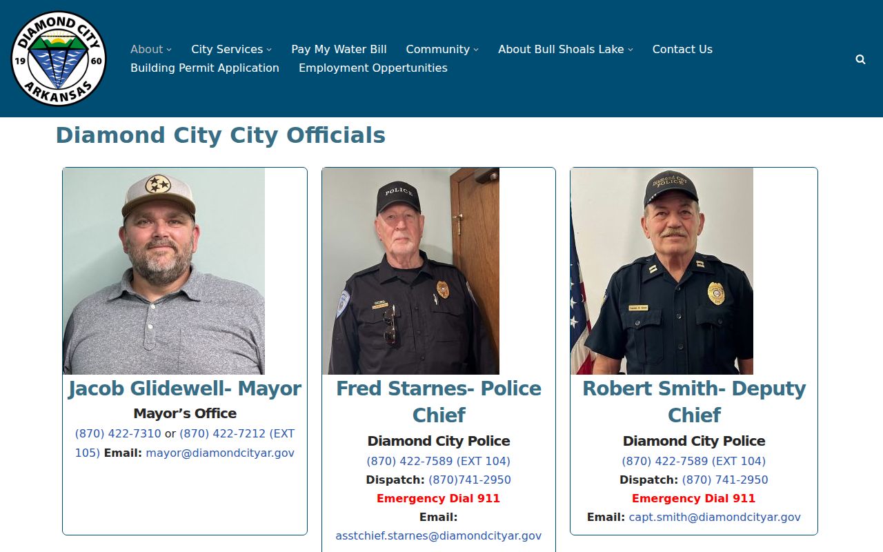 Diamond City warrant records police and dispatch contact source